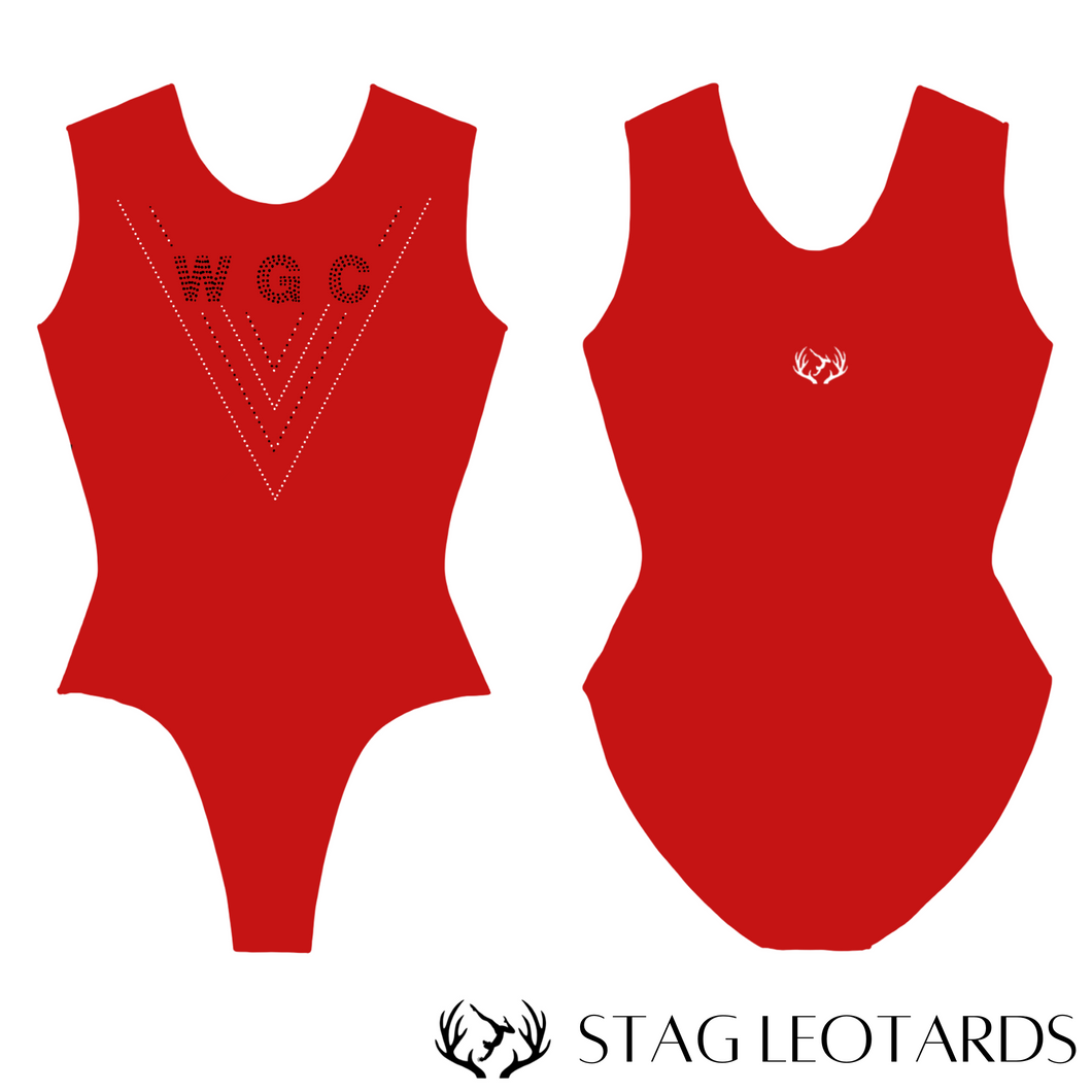 Wrexham Gymnastics Club - Training Leotard - Red